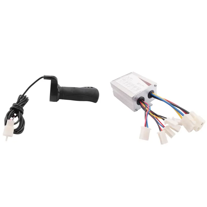 Caja de controlador de Motor de bicicleta eléctrica, manillar de giro de línea larga, 24V, 500W, CC, accesorio para bicicleta eléctrica, Scooter - 1