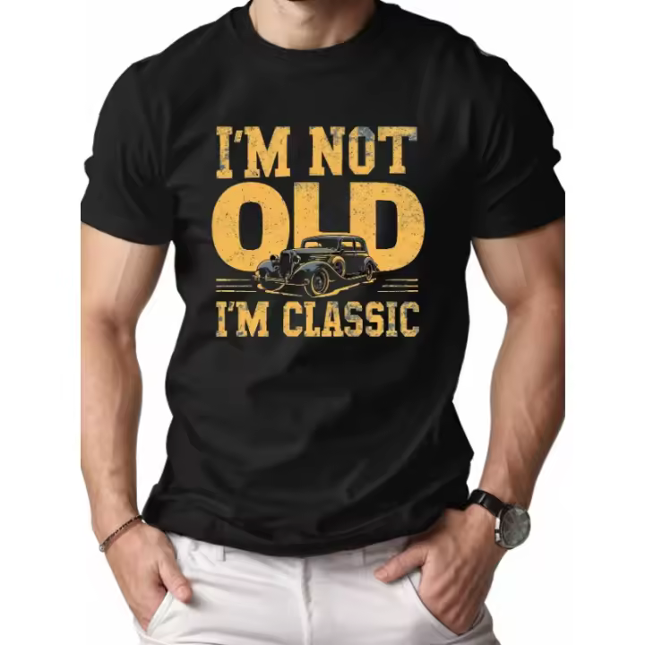 Camiseta Gráfica Impresa Taters Gonna Tate Algodón Suave y Ligero, Cuello Redondo, Manga Corta, Ajuste Regular, Uso Diario para Hombres Para Todas las Estaciones, Forma Informal - 1