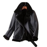 Abrigos gruesos de piel sintética para mujer, chaqueta de piel de oveja, prendas de vestir de aviador, Casaco femenino, Invierno - details 1