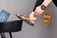Sandalias de verano para hombre, cómodas sandalias de cuero con plataforma para exteriores, suela suave antideslizante, zapatos informales de trekking para verano, zapatos de playa para niño - details 21