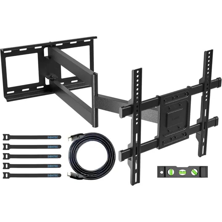 Soporte TV Pared con Brazo Articulado Extralargo de 850mm para Pantallas de 32-70" de Planos/Curvos LCD/LED/OLED, hasta 60 kg, Soporte Pared TV con Giratorio e Inclinable, VESA Máx 400x400 mm - 1