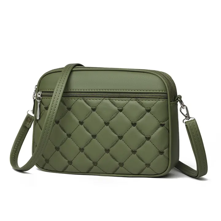 Bolso cuadrado pequeño con bandolera para mujer, nuevo diseño acolchado, bandolera de cuero de PU, bandolera versátil - 1