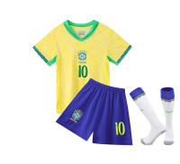 Camiseta de fútbol Brasil local 24-25 No.10 para niños y adultos, tallas 14-3XL para adultos - details 4