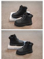 Botas Cortas De Cuero Para Niños Y Niñas Moda Comodidad Deportivas Casuales Antideslizantes Invierno Talla True Fit Para Edad 7-13 Unisex - details 10