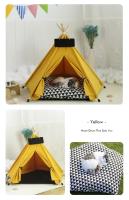 Carpa Para Mascotas Tepee Para Gatos Y Perros Casa De Perro Portátil Desmontable Lavable Con Almohada Y Tablero Para Pupusas Casa Para Gatos - details 11