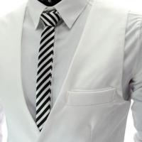 Chalecos para hombre con cuello en V, sin mangas, con botones y bolsillos, chaleco de traje a la moda. - details 17