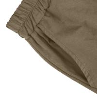 Pantalones Cortos de Lino y Algodón para Mujer Color Sólido, Cintura Suelta, Bolsillo, Botón, Moda Casual - details 45