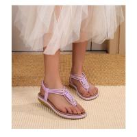 Sandalias de Mujer Bohemias Tejidas 2025 Suela Plana Tallas 36-44 Estilo Veraniego Casual para Playa y Ciudad - details 29