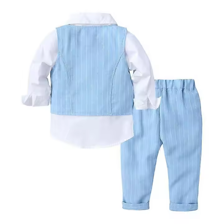 Conjunto de traje formal de caballero para niños pequeños de 3 piezas BSSM - 1