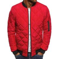 Nueva Chaqueta de algodón de invierno para hombre, Chaqueta de algodón ligera prensada de malla con cuello de béisbol, manga larga informal de vuelo Vintage - details 6