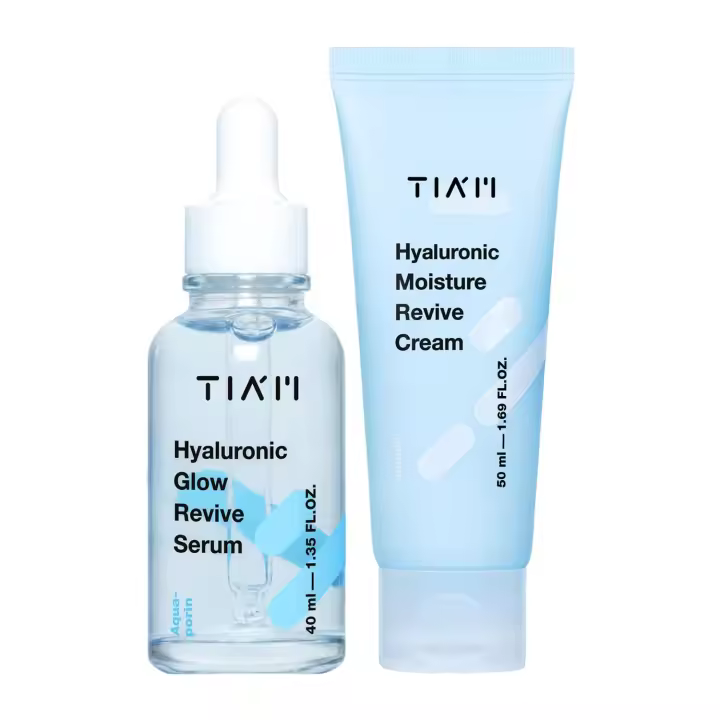 TIAM Deep Hydration Duo: suero y crema hidratante hialurónica, hidratación intensa, reafirmante, set de cuidado de la piel coreano - 1