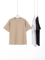 Roma algodón raglan línea cuello redondo camiseta hombre verano transpirable cómodo casual versátil media manga - details 2