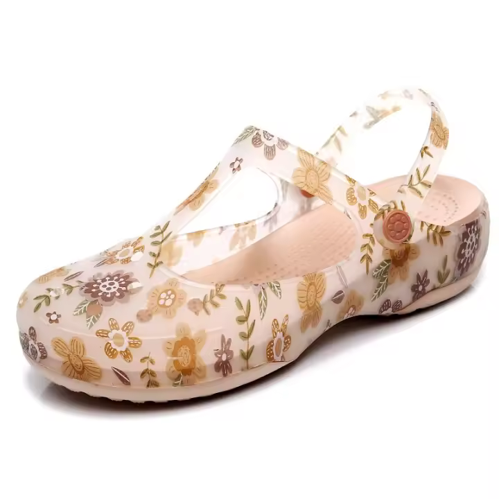 Zapatos de Mujer con Agujeros Sandalias de Verano de Tendencia, Zapatos de Playa de Suela Gruesa Antideslizantes, Zapatillas para Exteriores - 1