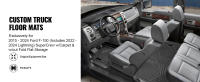 SucceBuy Alfombrillas para automóvil, se adapta a Ford F-150/F150 Lightning 2015-2024, 3 piezas delanteras y segunda fila TPE para todo clima, ajuste personalizado, fácil de limpiar, negro - details 0