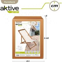 medidas 59x106x94 cm, asiento beige, respaldo reclinable, 3 posiciones, Mecedora jardín exterior, Mueble terraza - details 1