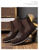 Botas Chelsea con bordado de Jersey para hombre Moda de tobillo - details 4