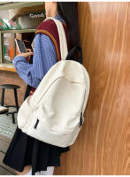 Moda Bolsas de Dos Hombros de Color Sólido para Hombres y Mujeres Tendencia Casual Bolsa de Nylon con Cremallera Mochila de Gran - details 5