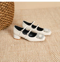 Zapatos de mujer con tacón bajo y hebilla plana - details 22