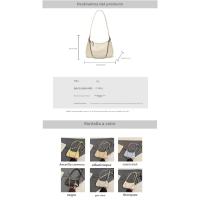 Bolso de Axila de Gran Capacidad para Mujer Nuevo Primavera-Verano Bolso de Mensajero con Cadena Retro Bolso de Bola de Masa Hervida para Viajeros - details 8