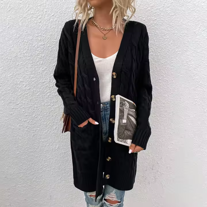 suéter casual, chaqueta de punto de moda para mujer, otoño, ropa de mujer - 1