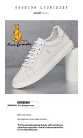 Zapatos deportivos informales para hombre, capa superior de piel de vaca y suela de goma estilo caminar a la moda con logotipo de canguro - details 2