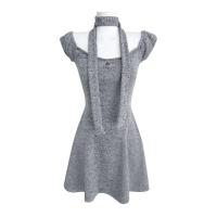 KUSAHIKI nuevo estilo vestido bufanda fuera del hombro mangas elásticas burbujeantes vestidos de niña picantes con correas adelgazantes - details 1