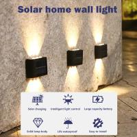 Luz Solar de pared para exteriores, lámpara LED impermeable, iluminación luminosa hacia arriba y hacia abajo, decoración de valla de jardín y balcón, luz Solar - details 6