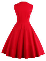 Women retro vintage 50s 60s swing summer party dress elegant - details 2