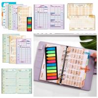 Hoja de presupuesto de recarga de cuaderno, ahorro de dinero, hoja suelta mensual semanal, papel interior, tamaño A6, carpeta espiral de 6 agujeros, página interior - details 3