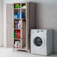 Almacenamiento de Resina Impermeable 2 Puertas y 8 Baldos Ajustables en Altura Beige/Arena - details 1