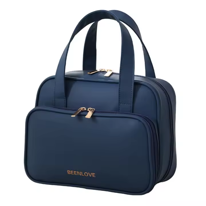 Bolsas de almacenamiento de cosméticos de gran capacidad, bolso de maquillaje de viaje impermeable a prueba de polvo, organizador de artículos diversos portátil multifuncional - 1