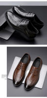 Zapatos de cuero auténtico británico Zapatos de negocios elegantes con cordones - details 14