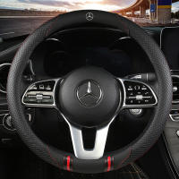 Car Steering Wheel Cover Leather For fit--B-e-n-z C CLA E GLA GLC GLE S B CLS Class W204 W213 W212 W211 W176 W246 W245 W2 - details 1