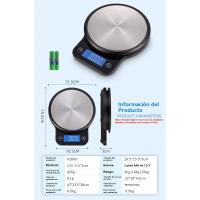 Balanza de cocina digital en gramos y onzas para cocinar y hornear con función de tara - details 0