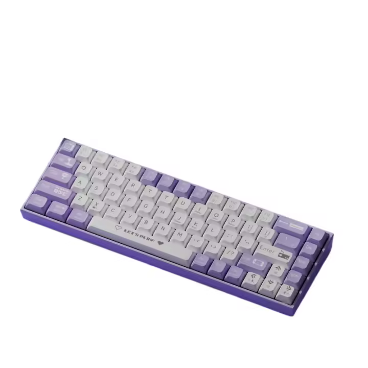 Heijue AK680 teclado mecánico juego teclado intercambiable en caliente con cable eje de té inalámbrico de doble modo eje rojo 68 teclas - 1