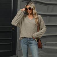Top para mujer, camiseta holgada lisa con cuello en V, ropa popular coreana elegante de liquidación, años 90 - details 16