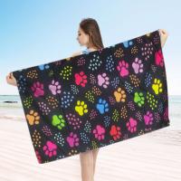 Toallas de playa de microfibra, toalla absorbente súper suave para nadar de secado rápido para natación, deportes, playa, Camping, gimnasio, - details 0