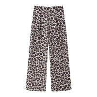TRAFZA-Conjunto de 2 piezas para mujer, pantalones largos con cremallera, informales, holgados, elegantes, con estampado de leopardo Vintage, sin mangas, con cuello en V - details 16