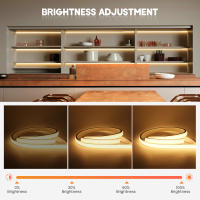 Tira de luces LED COB con Control remoto, 220 LED/m CRI RA90, lámpara Flexible para exteriores, cinta LED impermeable, enchufe europeo, Decoración de cocina, 288 V - details 6