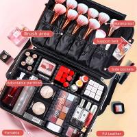 Bolsa de maquillaje minimalista de Color sólido con cremallera, bolsa de aseo multifuncional ligera, bolsa de aseo para mujer - details 1