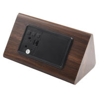 Reloj electrónico Triangular LED de madera, despertador Digital de temperatura y humedad, USB/AAA, Decoración de mesa de dormitorio - details 36