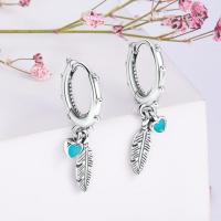 Pendientes de aro de Plata de Ley 925 para mujer, aretes con forma de corazón, luna y estrella, regalos de joyería - details 2