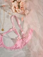 Conjunto de lencería erótica de encaje floral, sujetador de busto abierto y tanga de entrepierna abierta, ropa sexy para mujer - details 9