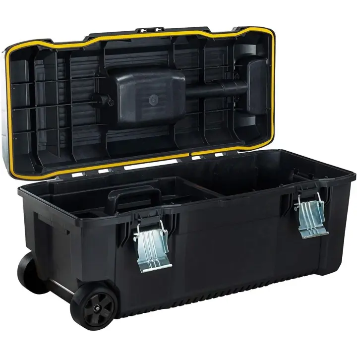 Caja de Herramientas con Ruedas 27,6 x 12,2 x 12 CM Cierres Metálicos, Protección IP54, Ranura en V, Bandeja Interior, Empuñaduras Ergonómicas - 1