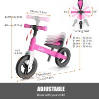 Bicicleta de Equilibrio para niños pequeños, Juguetes de Paseo para 18 Meses, Bicicleta de Entrenamiento Ligera sin Pedales con Rueda de 9 Pulgadas y Marco de Aluminio - details 15