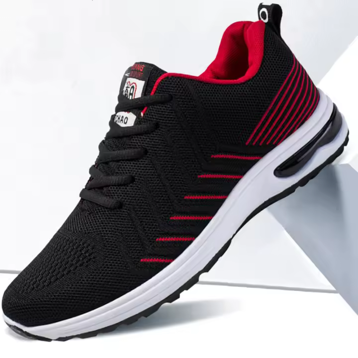 Flyknit-Zapatillas de deporte de suela suave para hombre, zapatillas informales para correr, a la moda, novedosas - 1