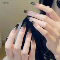 Uñas largas de vacaciones para bailarines masculinos y femeninos, totalmente cubiertas con uñas postizas, reclassificadas a negro, 24 piezas - details 2