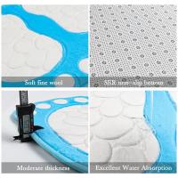 Alfombras de baño súper absorbentes antideslizantes, alfombras de baño de adoquines lavables, lindas alfombras de área de espuma viscoelástica en forma de pie - details 10