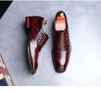 2021 zapatos casuales de cuero de grano completo de oficina de lujo con diseño antideslizante de piel de vaca para hombre - details 3