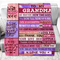 1 Manta De Franela Con Estampado De Sobre, Para Mi Abuela, Cálida, Acogedora, Suave, Para Sofá, Cama, Sofá - details 2